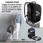 YOREPEK Travel Backpack, Extra Large 50L Laptop Backpacks for Men Women, Water Resistant College School Bookbag Airline Approved Business Work Bag with USB Charging Port Fits 17 Inch Computer, Black - Image 6